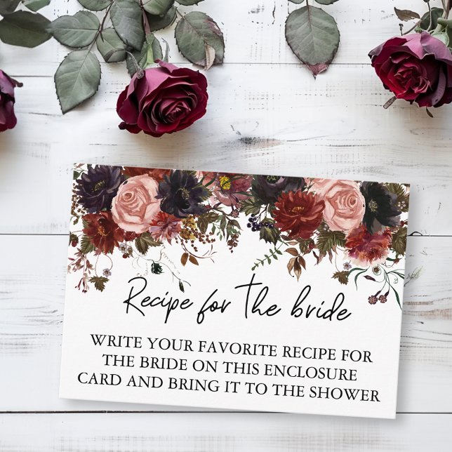 Tarjeta De Recepción Receta de novia Ducha de otoño Halloween (Subido por el creador)