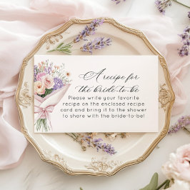 Tarjeta De Recepción Receta de novia fresca fuera del mercado