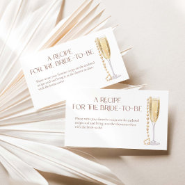 Tarjeta De Recepción Receta de Perlas y Prosecco para que la novia sea