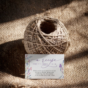 Tarjeta De Recepción Receta de Receta de Represión de Ducha de Madera P