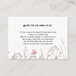 Tarjeta De Recepción receta de solicitud de matrimonio con flores silve