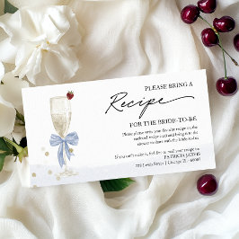 Tarjeta De Recepción Receta de solicitud de receta de ducha de champán