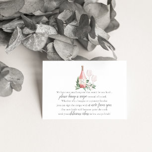 Tarjeta De Recepción Receta de solicitud de receta de Rosé Wine Bridal