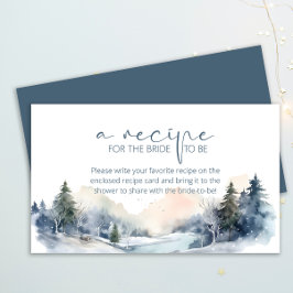 Tarjeta De Recepción Receta del bosque de invierno de Woodland para la