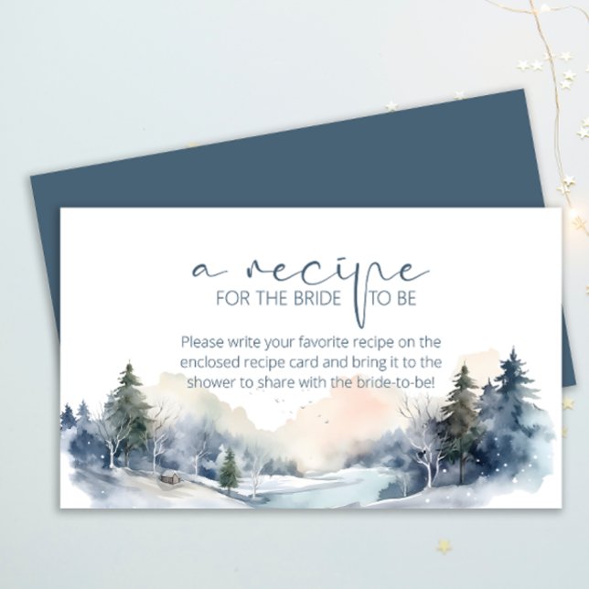 Tarjeta De Recepción Receta del bosque de invierno de Woodland para la  (Subido por el creador)