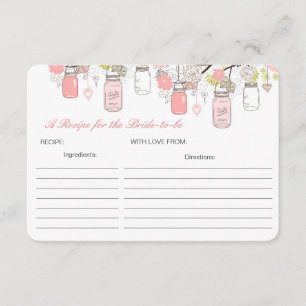 Tarjeta De Recepción Receta editable para la futura carta de novias