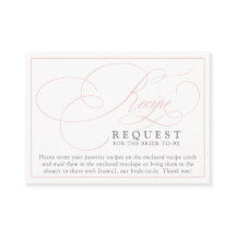 Receta elegante de caligrafía rosa para la novia