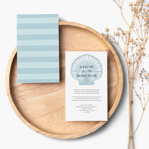 Tarjeta De Recepción Receta elegante de ducha de agua azul con cubierta
