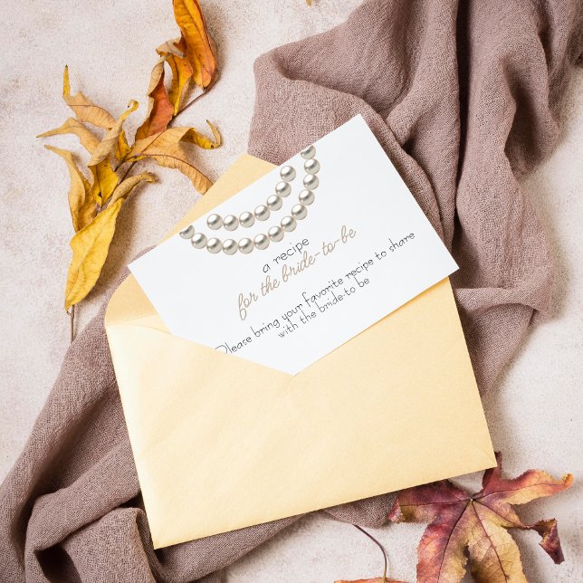 Tarjeta De Recepción Receta elegante de la Perla para que la novia sea (Subido por el creador)