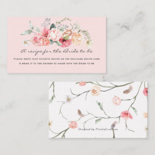 Tarjeta De Recepción receta elegante floral rosa rosa para la novia