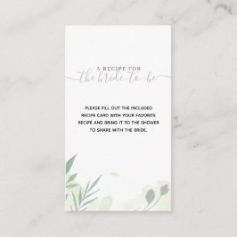 Tarjeta De Recepción Receta estética rústica floral de ducha de novias