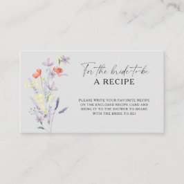 Tarjeta De Recepción Receta floral boho para la futura novia