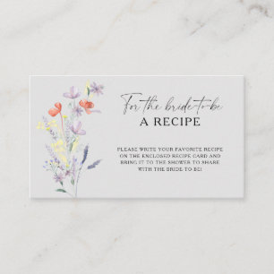 Tarjeta De Recepción Receta floral boho para la novia