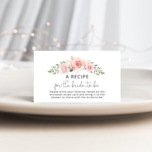 Tarjeta De Recepción Receta floral de Rubor para que la novia esté