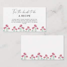 Tarjeta De Recepción Receta floral para la futura novia 