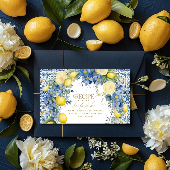 Tarjeta De Recepción Receta Italiana Lemon Tiles Italia Brillante Ducha (Subido por el creador)