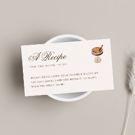 Tarjeta De Recepción Receta Martini Espresso Solicitud Ducha de Novia