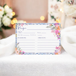 Tarjeta De Recepción Receta mediterránea de ducha de novias con azulejo