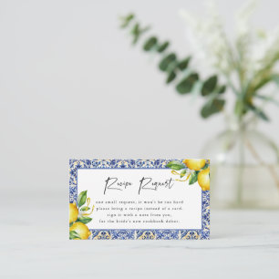 Tarjeta De Recepción Receta mediterránea de ducha de novias para lemone
