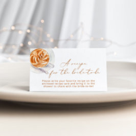 Tarjeta De Recepción Receta minimalista de café para la novia