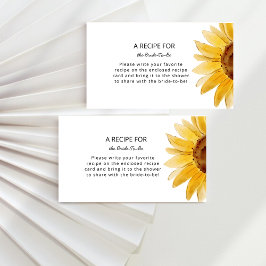 Tarjeta De Recepción Receta minimalista de girasol para la novia