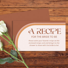 Tarjeta De Recepción Receta moderna de Arco de Terracota para la novia