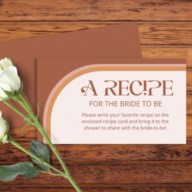 Tarjeta De Recepción Receta moderna de Arco de Terracota para la novia (Subido por el creador)