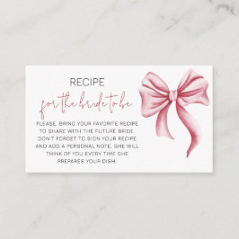 Tarjeta De Recepción Receta moderna de vaca rosa para ducha nupcial
