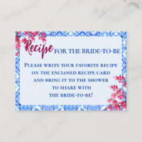 Receta Nupcial de Baldosa Azul Italiana con Flores