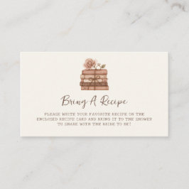 Tarjeta De Recepción Receta para Desayuno de Boda de Un Nuevo Capítulo