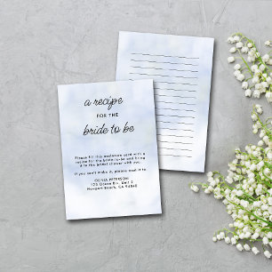 Tarjeta De Recepción Receta para la Novia Nube de Novias Pastel Blue Br