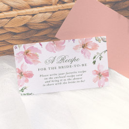 Tarjeta De Recepción Receta Para La Novia Para Ser Una Floral De Primav