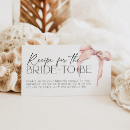 Tarjeta De Recepción Receta para la solicitud de la futura novia con ar