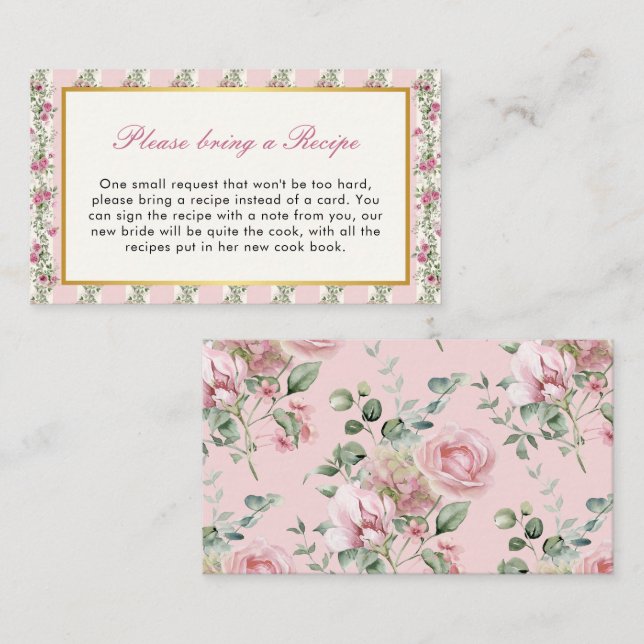 Tarjeta De Recepción Receta para Novia Love Shack (Anverso / Reverso)