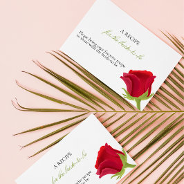 Tarjeta De Recepción Receta Rosa elegante para la novia