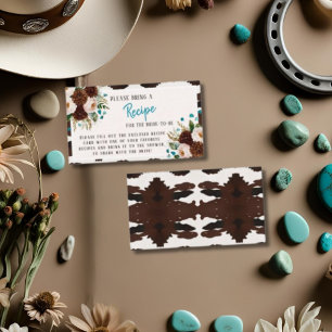 Tarjeta De Recepción Receta rústica de boho floral pide ducha de novia