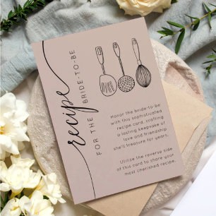 Tarjeta De Recepción Receta Simple de Desayuno Nupcial en Melocotón Sil