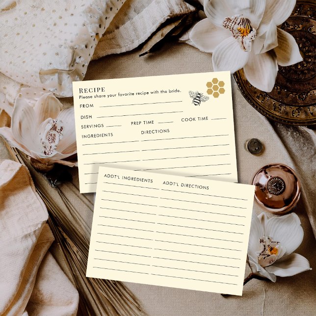Tarjeta De Recepción Receta temática de abeja melífera para la ducha de (Subido por el creador)