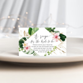 Tarjeta De Recepción Receta tropical de ducha de novia