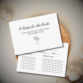Tarjeta De Recepción Receta tropical de palmeras para duchas de novias