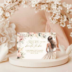 Tarjeta De Recepción Receta Vestido de traje vestido Floral Ducha de no
