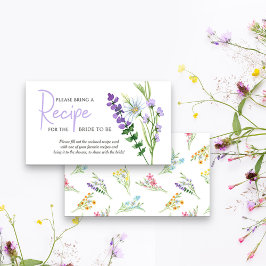Tarjeta De Recepción Recetación de la ducha de flores silvestres