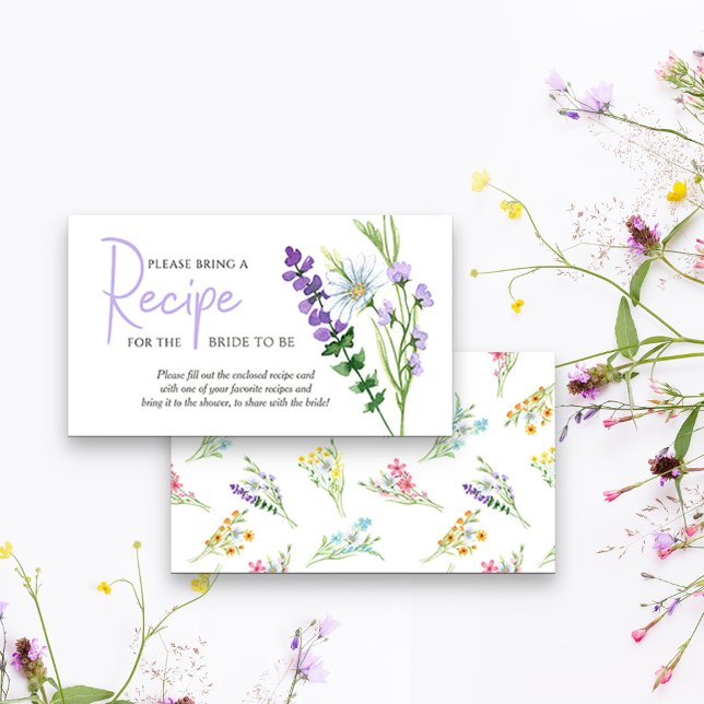 Tarjeta De Recepción Recetación de la ducha de flores silvestres (Subido por el creador)