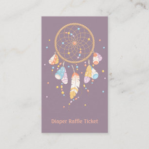 Tarjeta De Recepción Recién nacido Dreamcatcher Shower Diaper Ticket