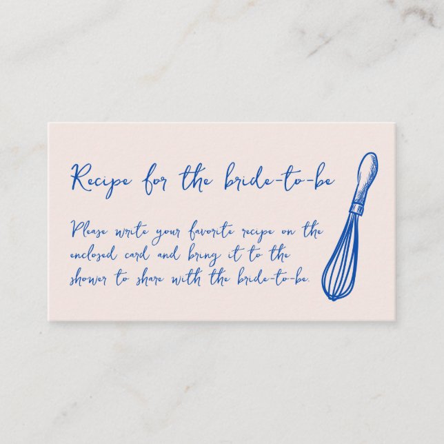 Tarjeta De Recepción Recipe For The Bride Kitchen Bridal Shower (Anverso)