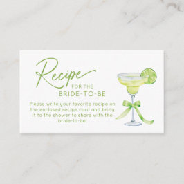 Tarjeta De Recepción Recipe for the Bride to Be Enclosure Card