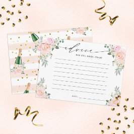 Tarjeta De Recepción Recomienda A La Novia Que Sea Floral De Champagne