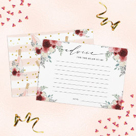 Tarjeta De Recepción Recomienda A La Novia Que Sea Floral De Champagne