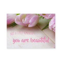 Recordatorio de aliento; eres hermosa