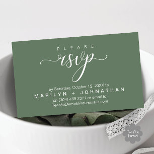 Tarjeta De Recepción Recordatorio de sitio web de Boda RSVP de clase mo
